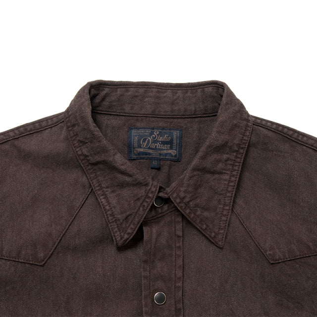 奄美泥染ウエスタンシャツ【5671】