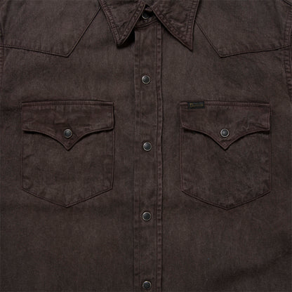 奄美泥染ウエスタンシャツ【5671】