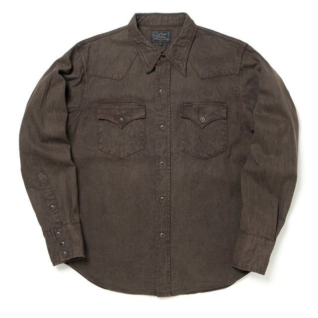 奄美泥染ウエスタンシャツ【5671】