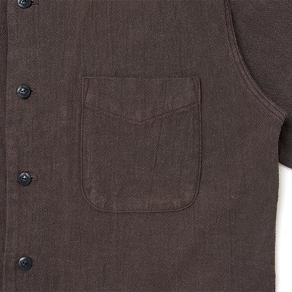 奄美泥染 鯉口シャツ【5672】