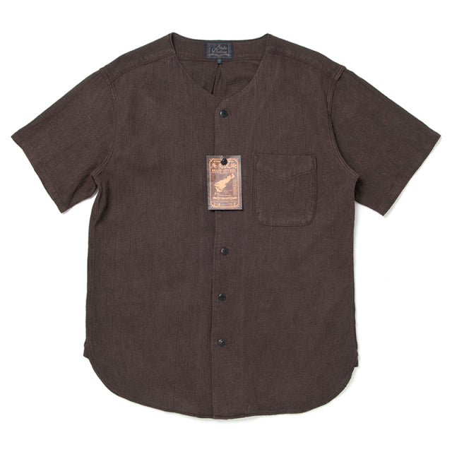 奄美泥染 鯉口シャツ【5672】