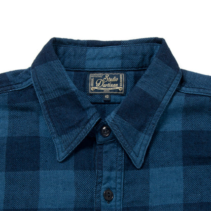 インディゴチェックシャツ【5674】