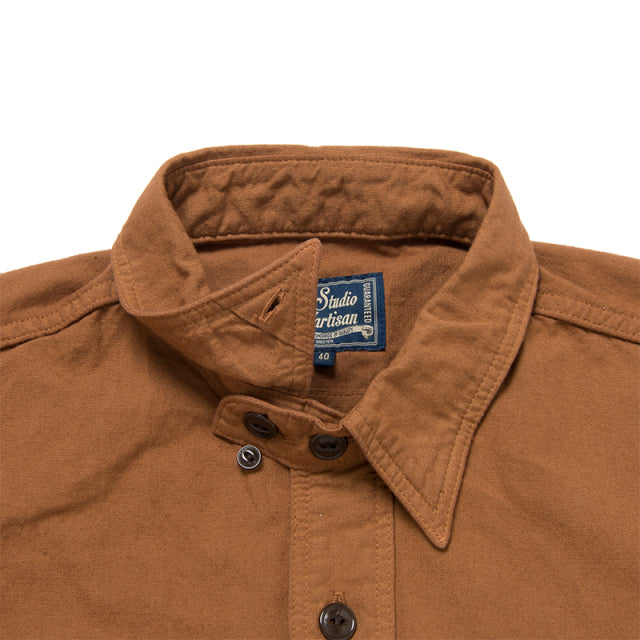 柿渋染め半袖シャツ【5675-KAKI】