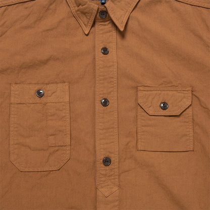 柿渋染め半袖シャツ【5675-KAKI】