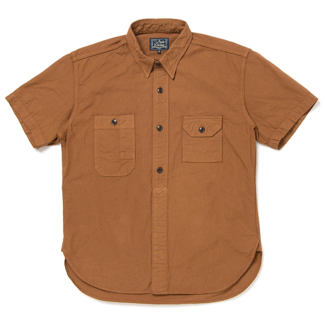 柿渋染め半袖シャツ【5675-KAKI】