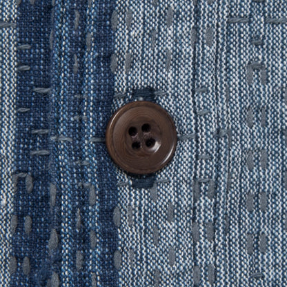 NORAGI KASURI SASHIKO半袖シャツ【5696】