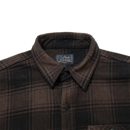 奄美泥染ネルシャツ【5678-DORO】