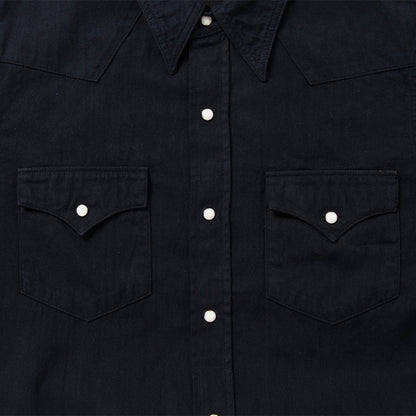 京黒紋付染ウエスタンシャツ【5686】