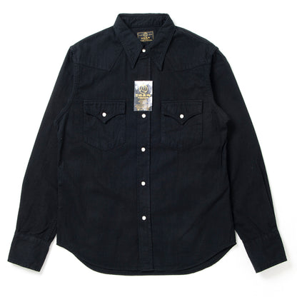 京黒紋付染ウエスタンシャツ【5686】