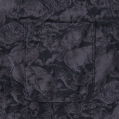 京黒紋付染 百豚ジャガード半袖シャツ【5687】