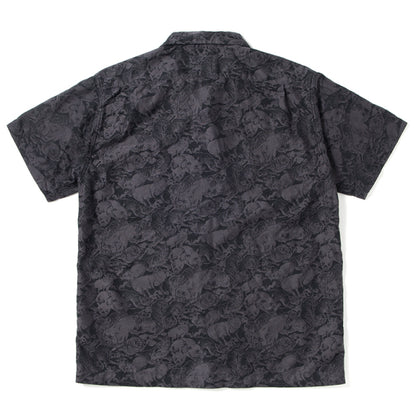 京黒紋付染 百豚ジャガード半袖シャツ【5687】