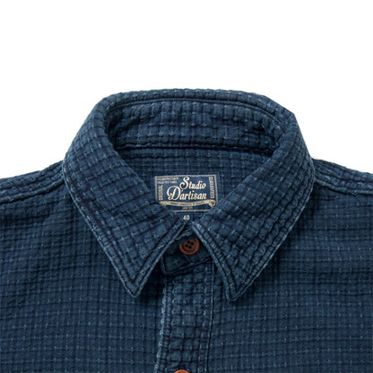 USEDインディゴ刺し子シャツ【5689U】