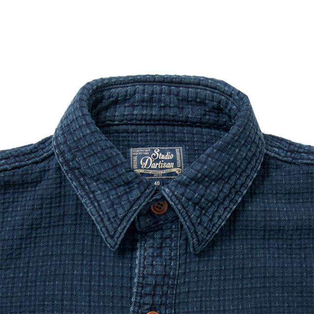 USEDインディゴ刺し子シャツ【5689U】
