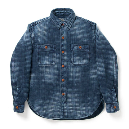 USEDインディゴ刺し子シャツ【5689U】