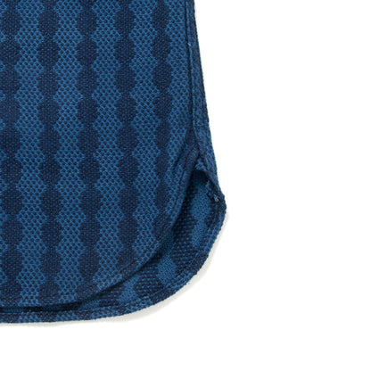 インディゴ刺し子ドビー織りシャツ【5695】