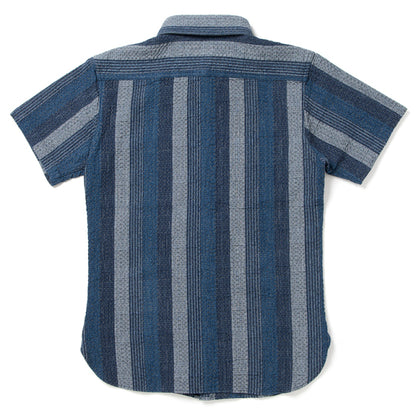 NORAGI KASURI SASHIKO半袖シャツ【5696】