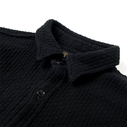 黒紋付染め刺し子シャツ【5697】