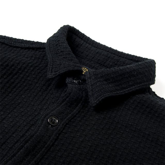 黒紋付染め刺し子シャツ【5697】