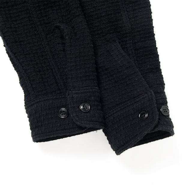 黒紋付染め刺し子シャツ【5697】