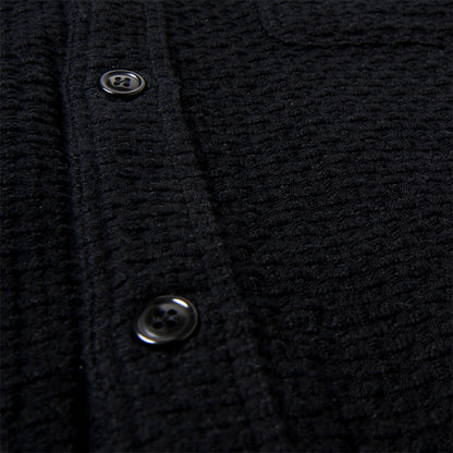 黒紋付染め刺し子シャツ【5697】