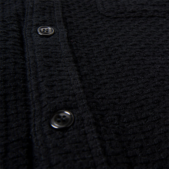 黒紋付染め刺し子シャツ【5697】