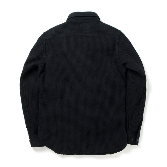 黒紋付染め刺し子シャツ【5697】