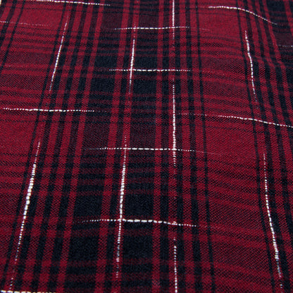 乱れ絣チェックシャツ【5698】