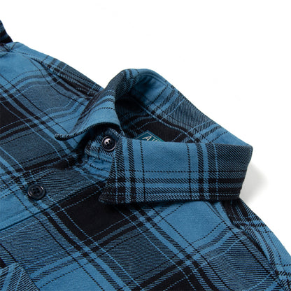 阿波正藍手染めチェックシャツ【5700】