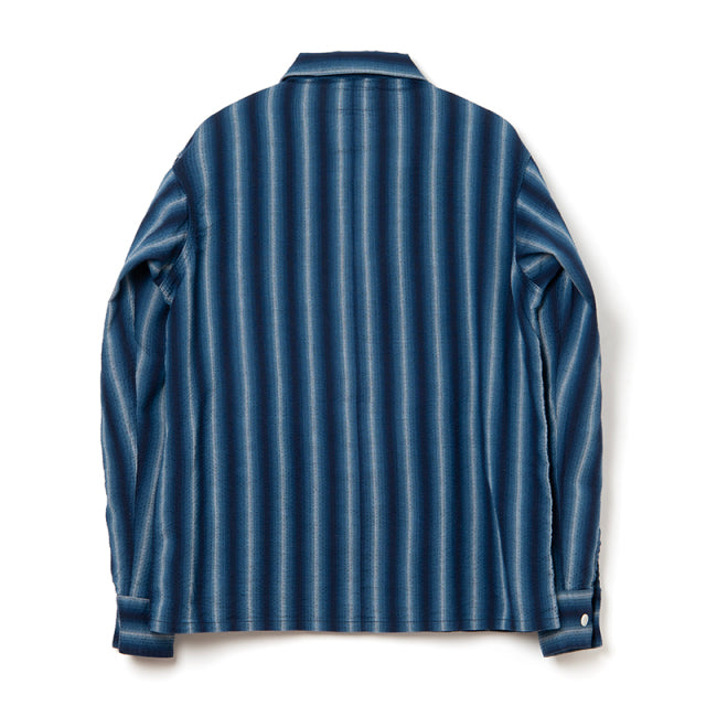 阿波しじら織り長袖シャツ【5706A】