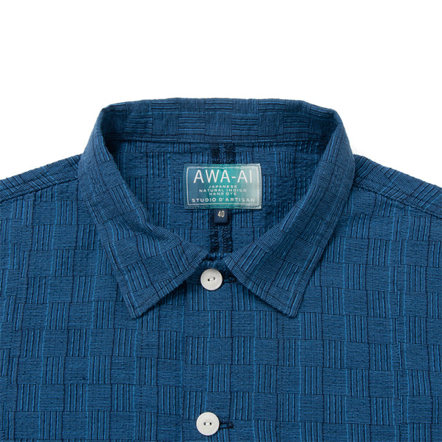 阿波しじら織り長袖シャツ【5706B】