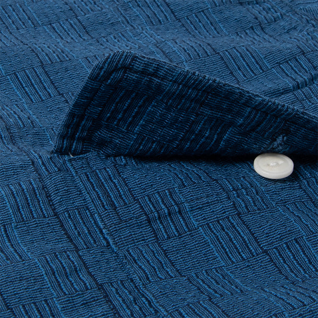 阿波しじら織り長袖シャツ【5706B】