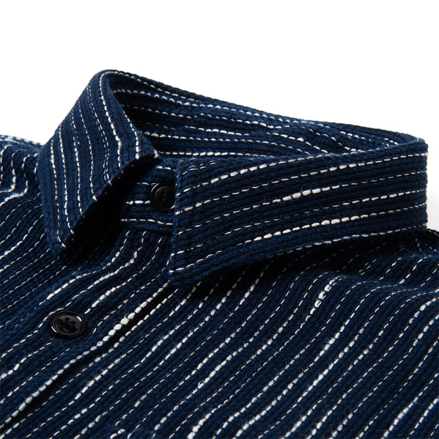 RAIN刺し子長袖シャツ【5709】