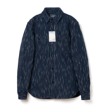 RAIN刺し子長袖シャツ【5709】