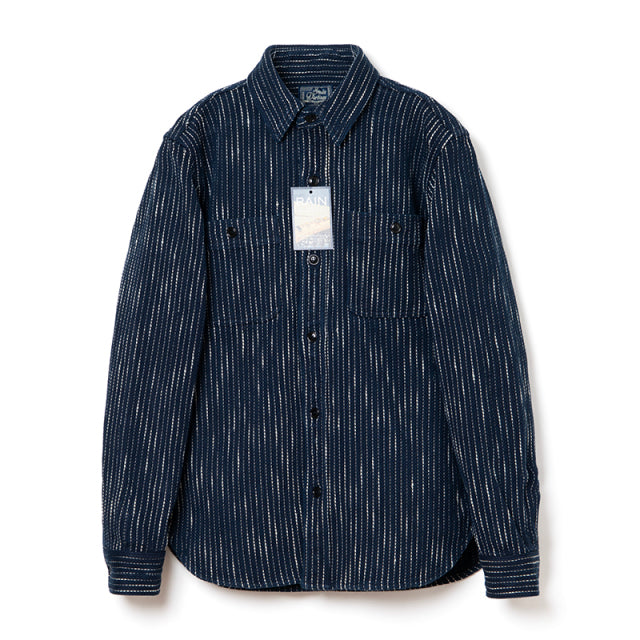 RAIN刺し子長袖シャツ【5709】