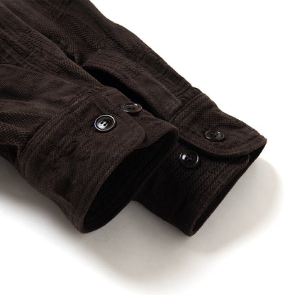 奄美泥染BOROジャガードシャツ【5717】