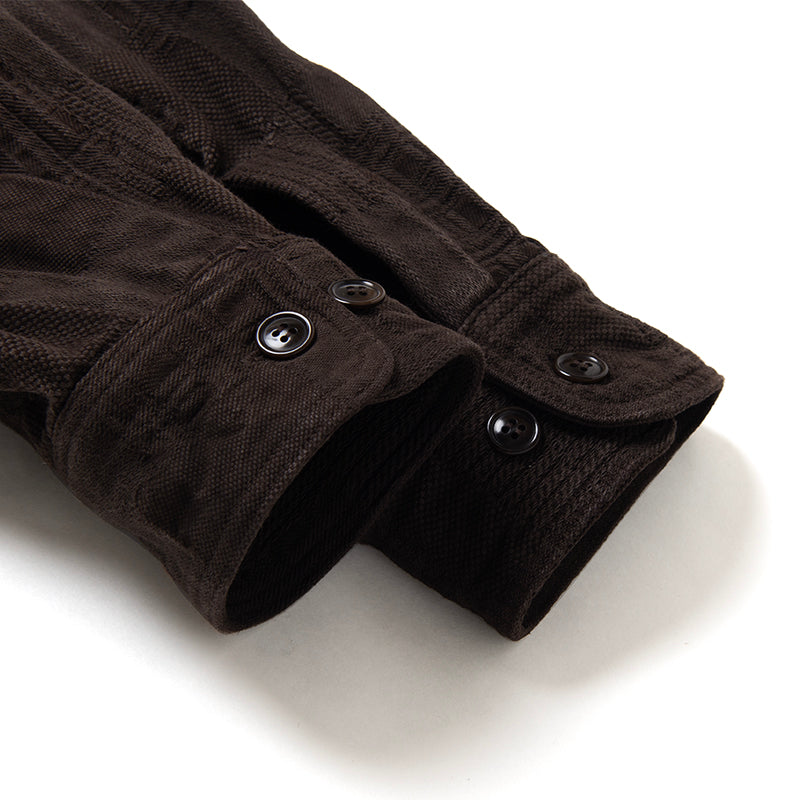 奄美泥染BOROジャガードシャツ【5717】