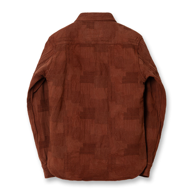 奄美泥染BOROジャガードシャツ【5717】