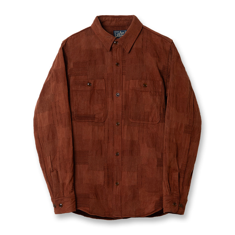 奄美泥染BOROジャガードシャツ【5717】