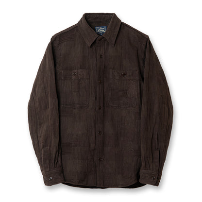 奄美泥染BOROジャガードシャツ【5717】