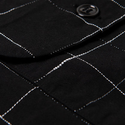 京黒紋付染絣半袖シャツ【5720】