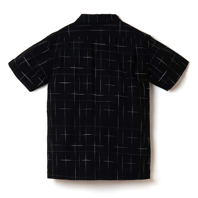 京黒紋付染絣半袖シャツ【5720】
