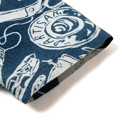 インディゴ抜染アロハシャツ【5722】