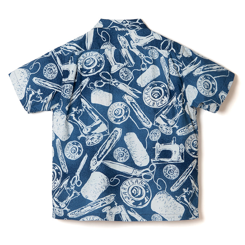 インディゴ抜染アロハシャツ【5722】