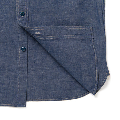 刺繍シャンブレー半袖シャツ【5723S】