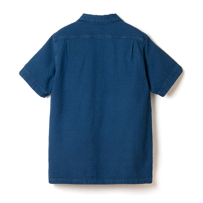 USEDインディゴドビー半袖シャツ【5724U】