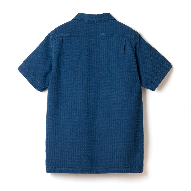 USEDインディゴドビー半袖シャツ【5724U】