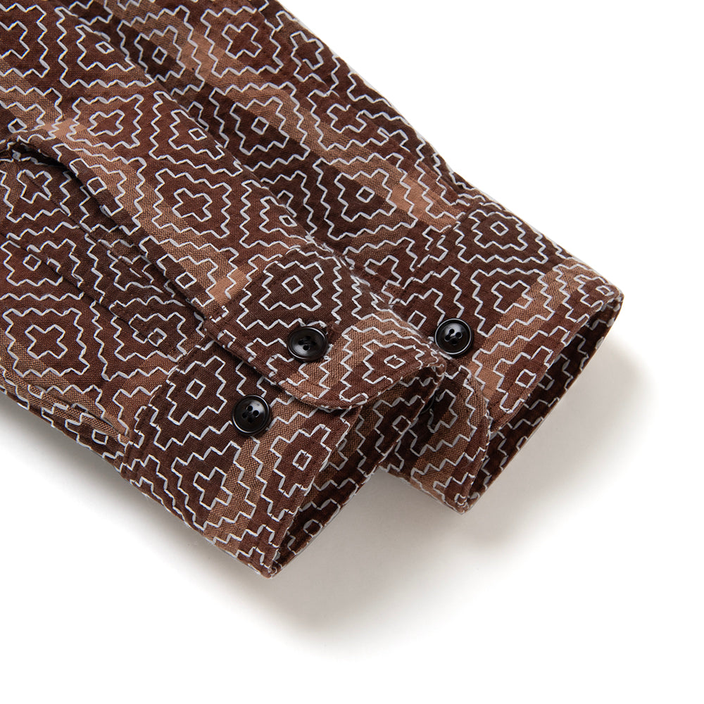 柿渋野良着刺し子シャツ【5726】