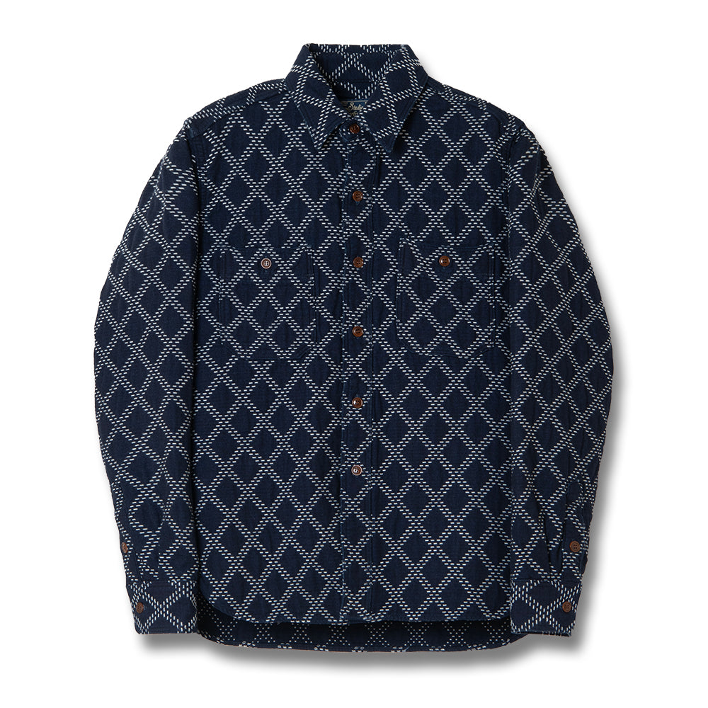 インディゴ刺し子シャツ【5728】