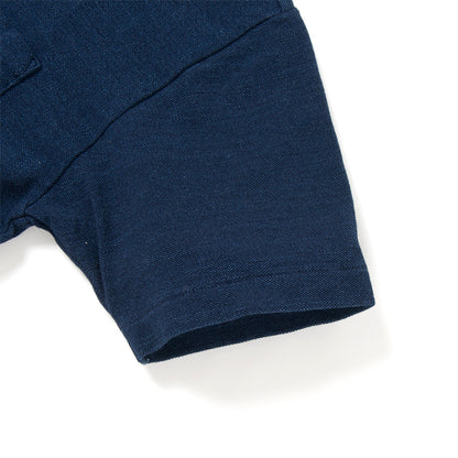 インディゴ鹿の子ポロシャツ【8108】