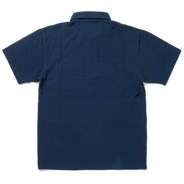 インディゴ鹿の子ポロシャツ【8108】